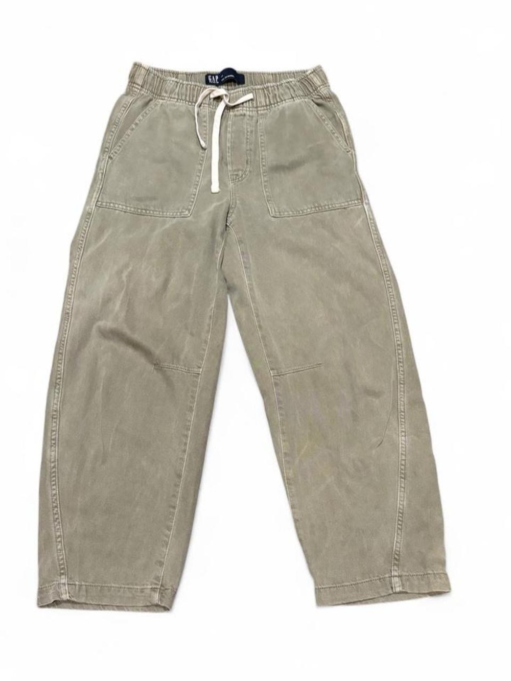 Gap Women’s Green Barrel leg drawstring denim pants